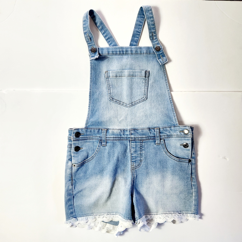 Cat & Jack Girl's Light Blue Denim Overalls Size: 10/12 L